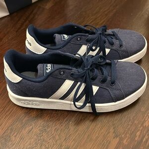 Blue adidas canvas sneakers